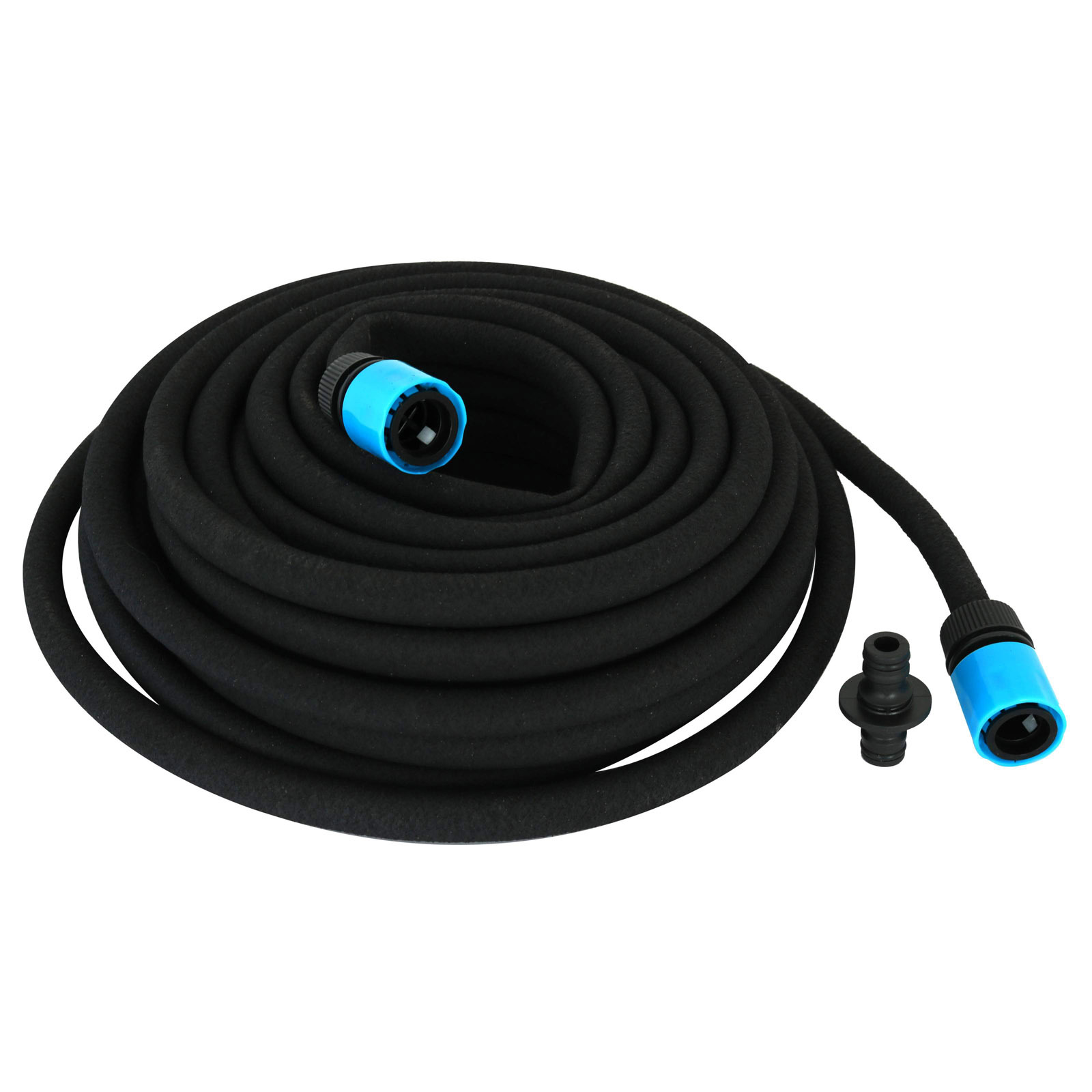 HAC24 Bewässerungsschlauch 15m Schwarz mit Anschlussarmatur Tropfschlauch Perlschlauch Gartenschlauch 182786094