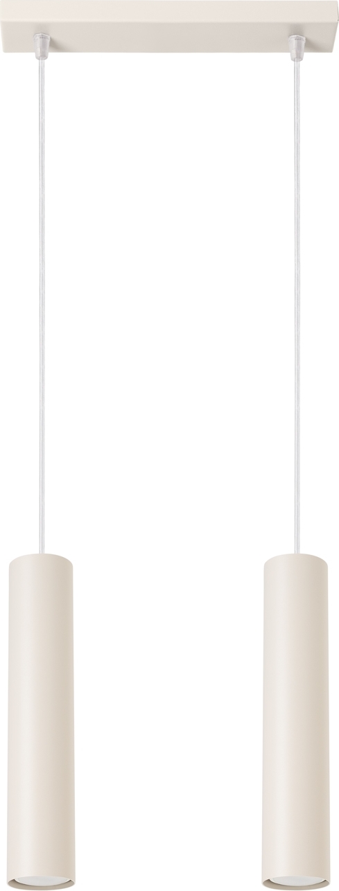 Pendelleuchte LAGOS 2 beige 2xGU10 10W Stahl 105x6x30cm Sollux Lighting