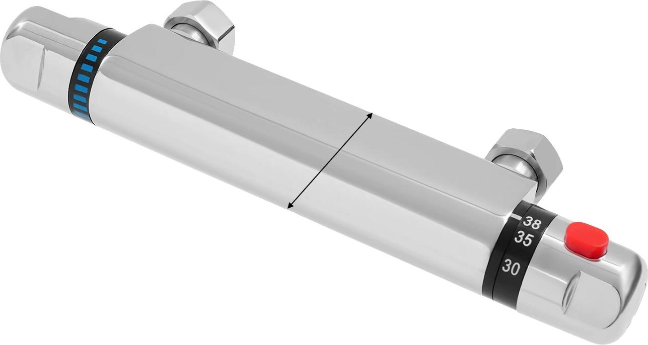 OEM Thermostatisches Duschventil, modernes Design, hohe Sicherheitsmerkmale, Hellgrau, G1/2 2387