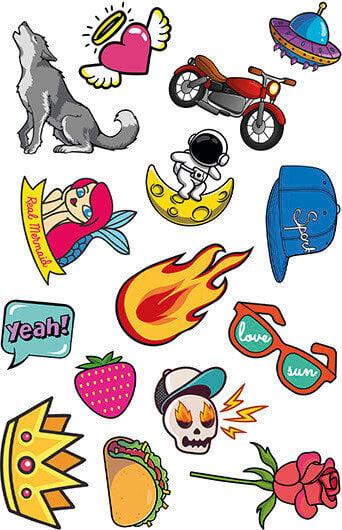 Jovi TT04 Kindertattoos Flame 15 stk