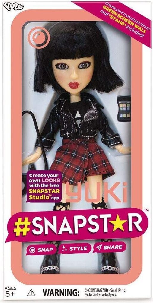 Teddies Snapstar YL30005 Yuki Fashion, Puppe, 25 cm, Schwarz