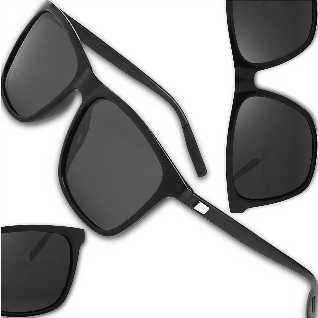 EDIBAZZAR | Herren Nerdy Polarisierte Brille Universal O61_B_Black