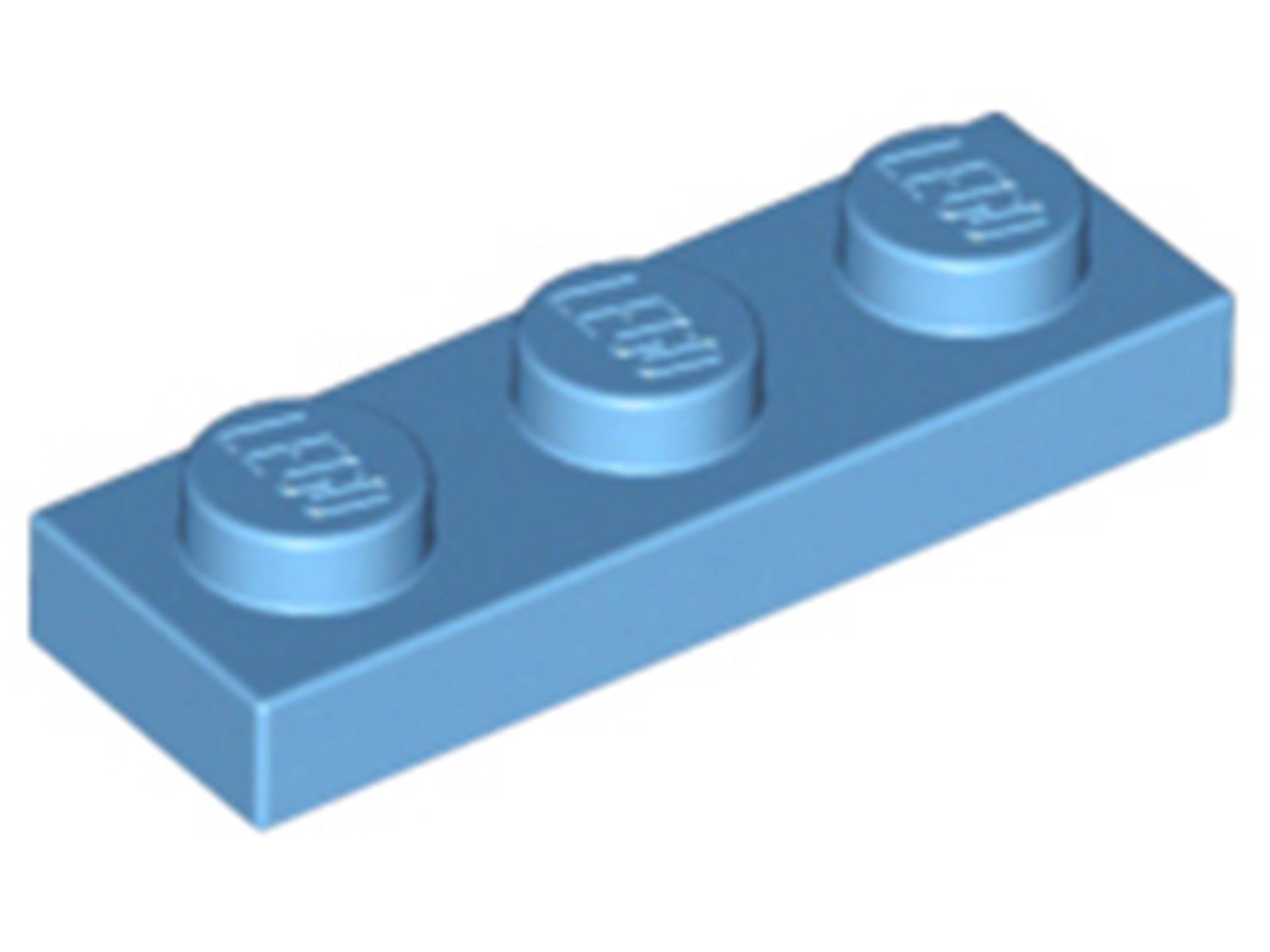 Lego® 1x3 Platte 3623 - 10 Stück Mittleres Blau 3623-10-Mittleres Blau-054