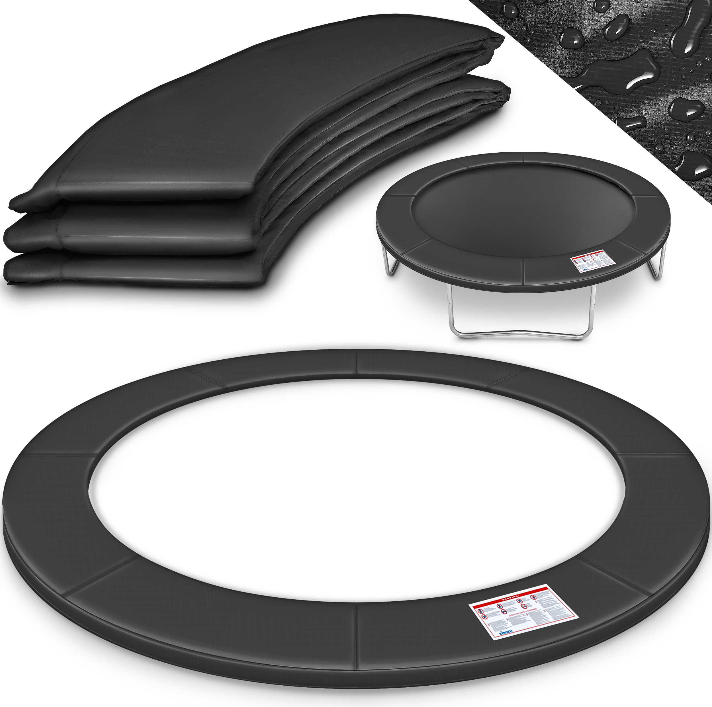 MASGAMES Trampolino Force 244 Cm Con Rete Di Sicurezza E Scala - Struttura Zincata, Adatto Ad Adulti E Bambini