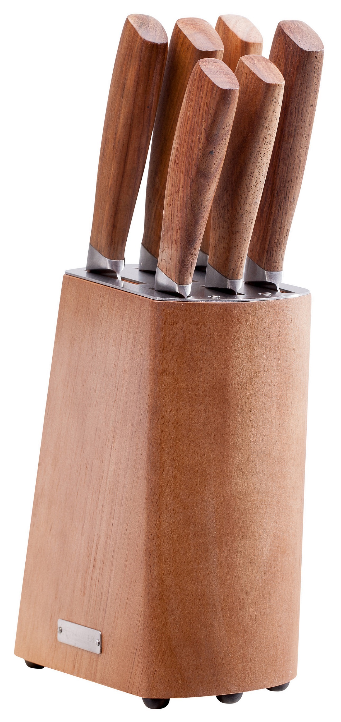 Homeij Diamant Sabatier Diamant Sabatier - Babiole - Messerblock - 6-teilig - Akazienholz - Rostfreier Stahl 33079