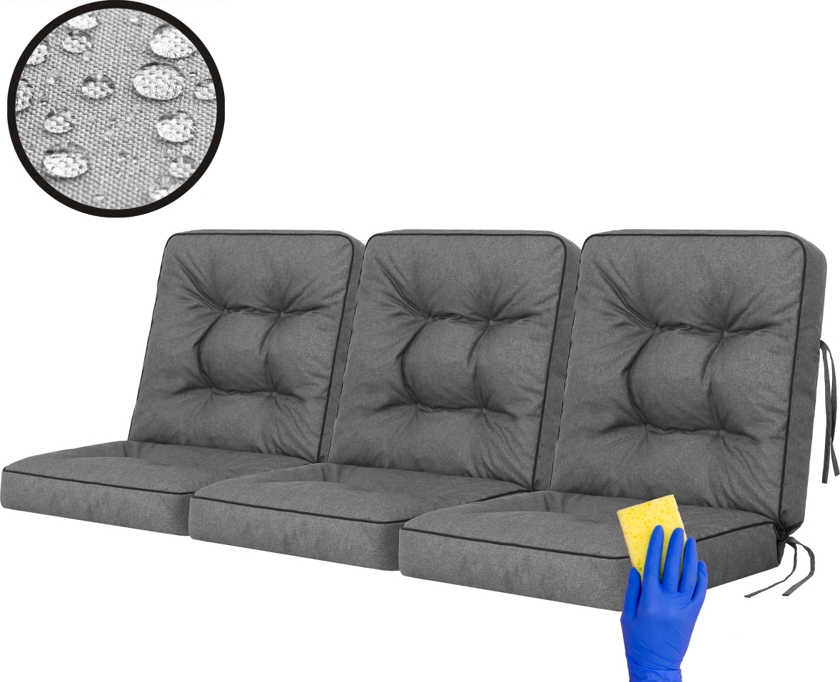 Outdoor-Bankkissen Von Idee-home – Wasserdicht, Mit Bändern, 106,7 Cm, Für Gartenbank Oder Schaukel