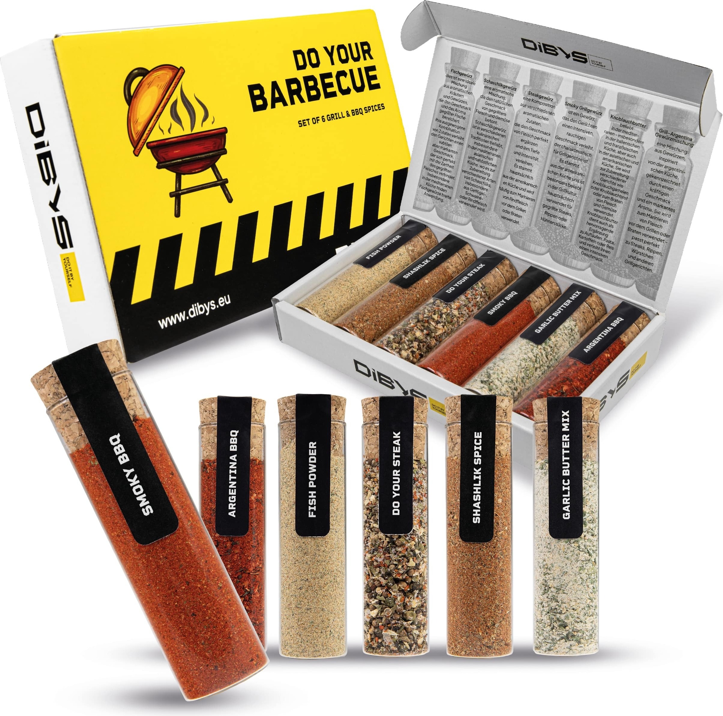 Dibys Barbecue Grill Gewürze Set 6 Grillgewürze Mhd 03/27 1767