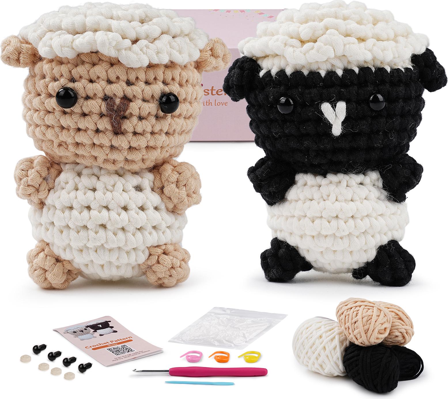 TWO TREES Häkelset für Anfänger – Komplettes Amigurumi Starter Set mit Video-Tutorials für Kinder und Erwachsene