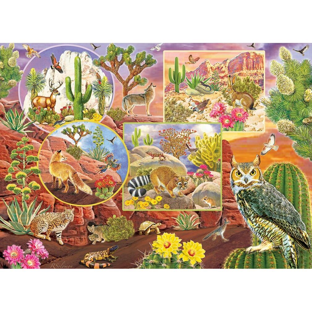Cobble Hill Puzzle Desert Magic - 350 Teile Natur Tiere 47002
