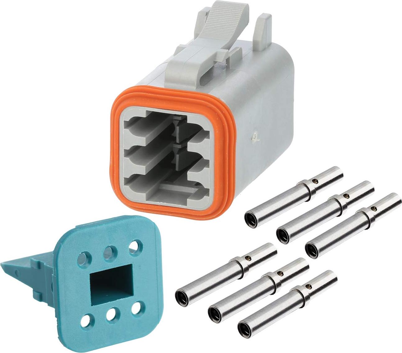 Amphenol AS-6SF 106 SET-Kabeldose AT-Serie Buchse, 6-polig, Crimpanschluss Isolationsdurchmesser 2,24mm - 3,68mm, AT06-6S-KIT01