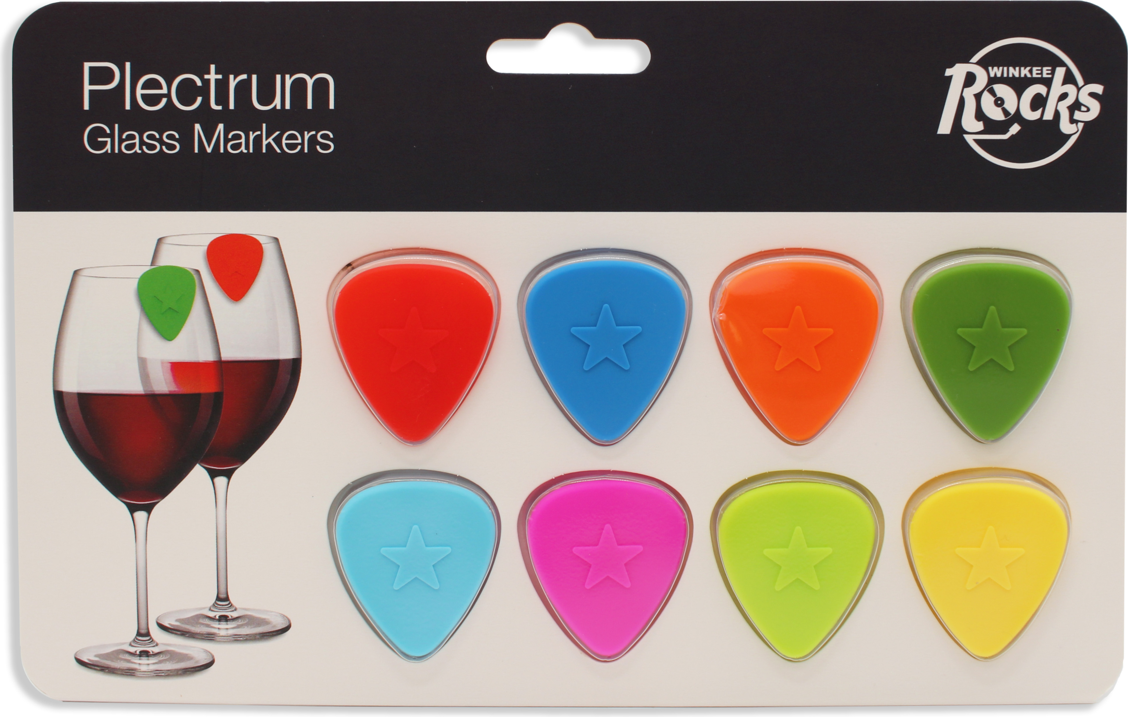Winkee Rocks - Plektrum Glasmarker 8er Set