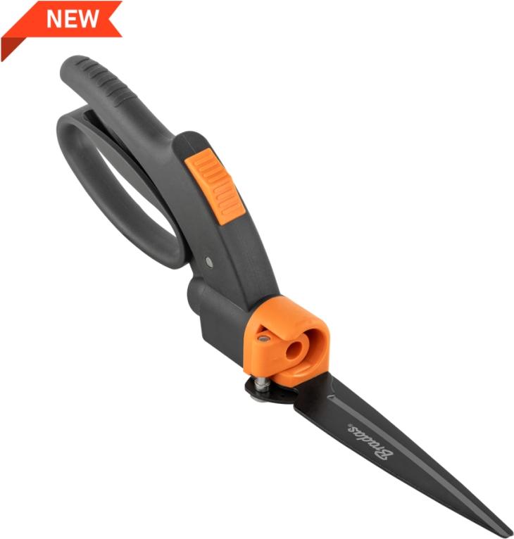 Bradas Rotierende Grasschere 360° Serie V – präziser Schnitt mit drehbarer Klinge und Arretierung