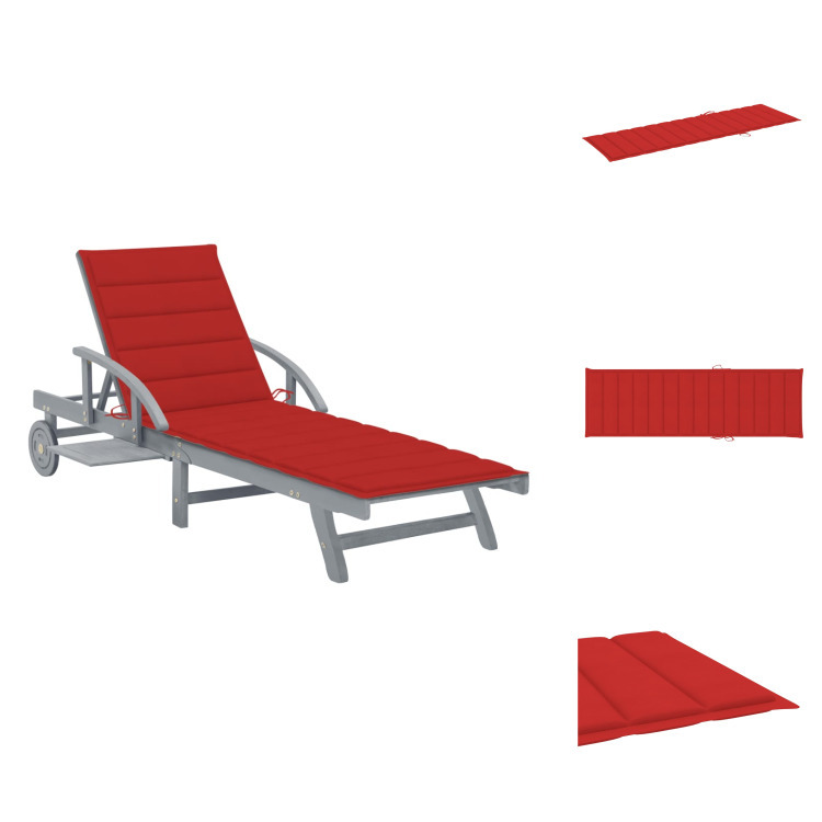 vidaXL Lehátko s vankúšom z masívneho dreva akácie - Lehátka