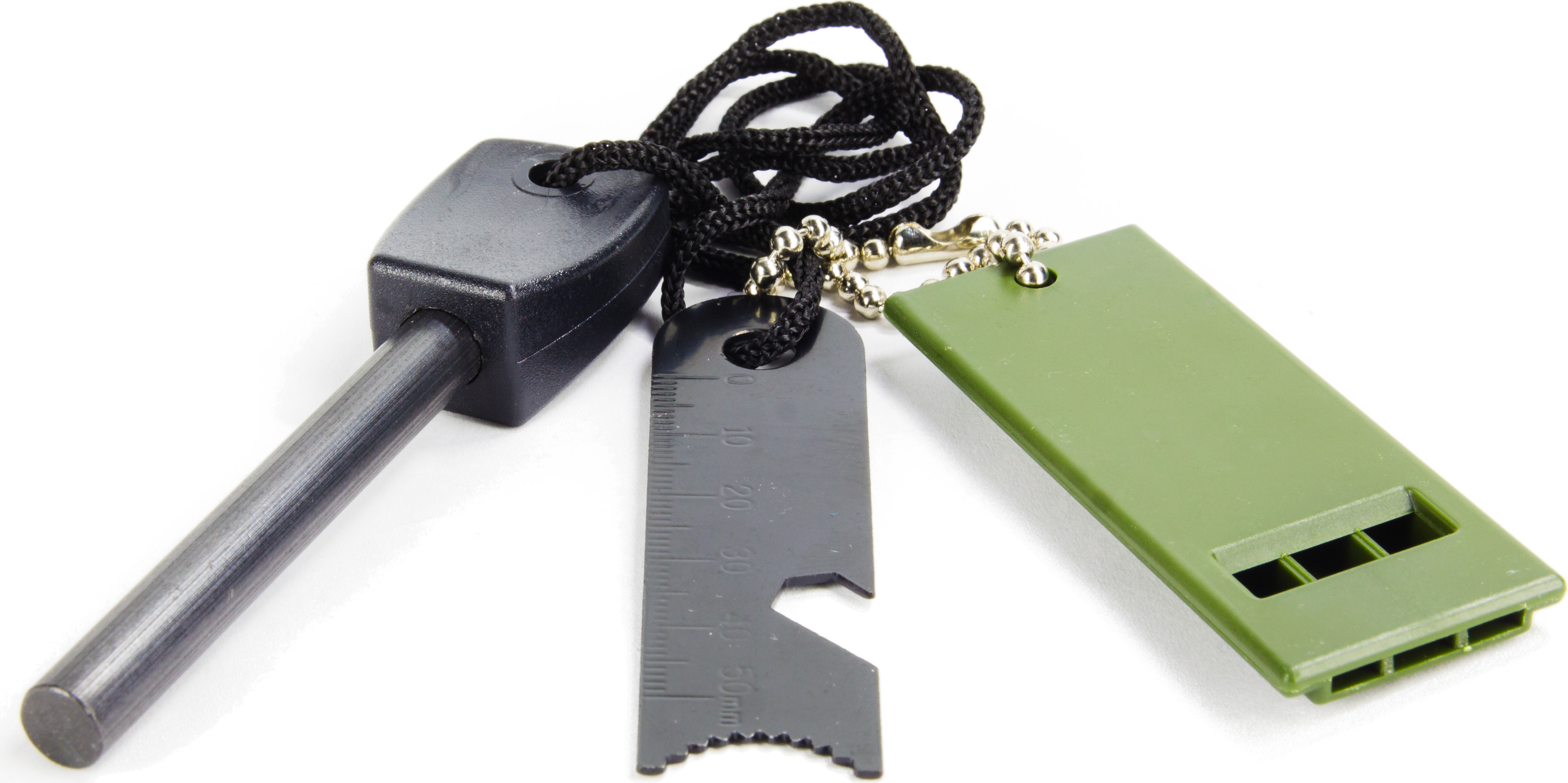 Campfrei Feuerstarter mit Pfeife Magnesium Feuerstein Feuerstab Survival Feuerzeug 55809