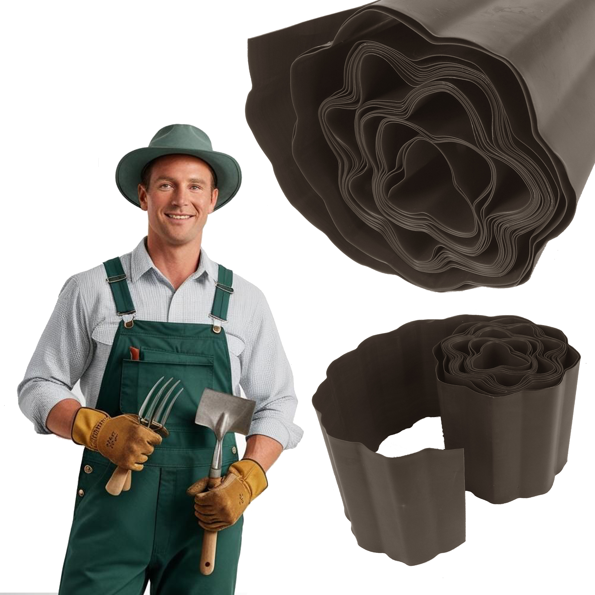 Bauster Rolle Rasenkanten 15cmx9mb BRONZE GARTENKANTEN Kunststoff-Gartenkanten Kunststoff-Gartenkanten 9779B
