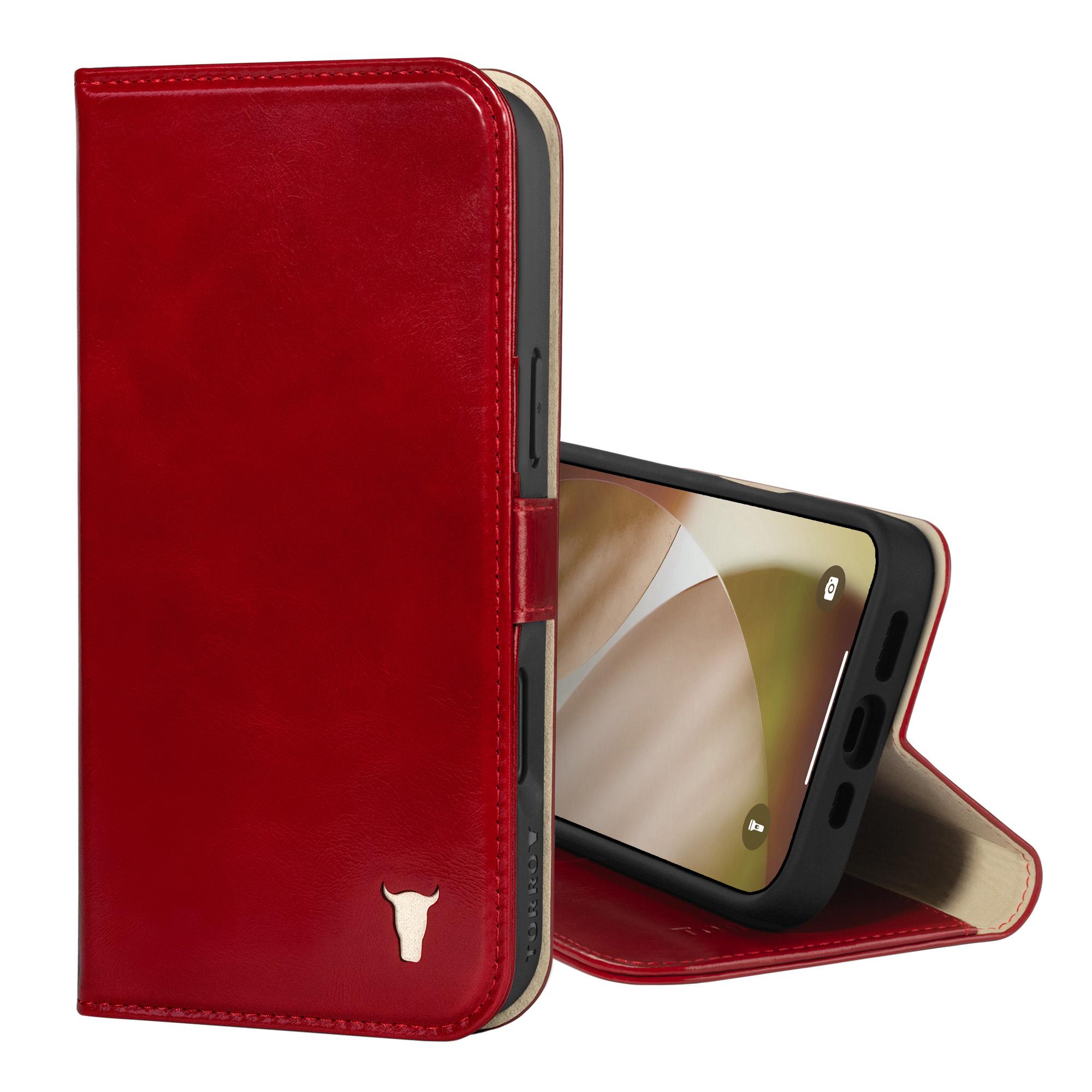 TORRO iPhone 17 Lederhülle (MagSafe-Laden) - Rot