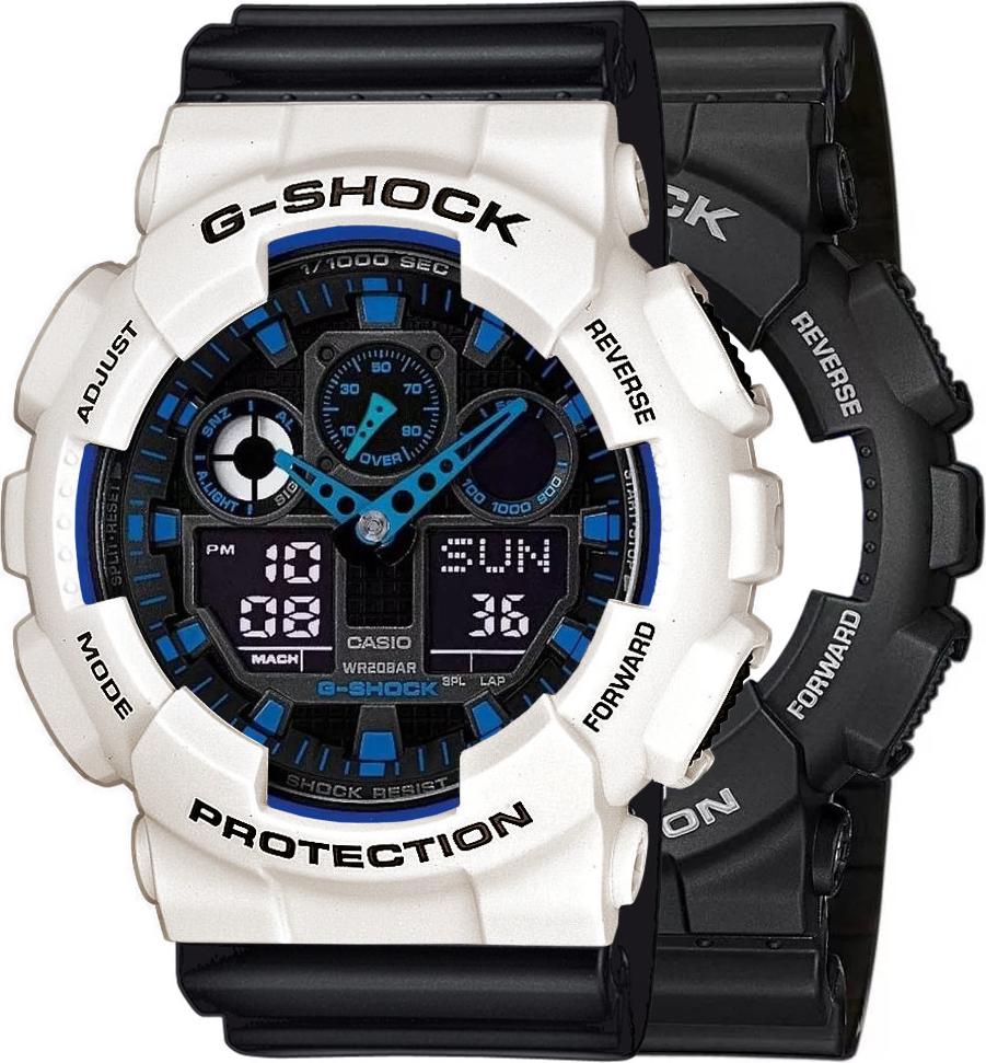 Zegarek Casio G-Shock SET GA-100-1A2ER + BEZEL 10395292 + PASEK 10347688 20BAR