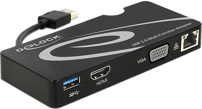 Delock Adapter - USB 3.0 - HDMI/VGA + Gigabit LAN + USB 3.0 62461