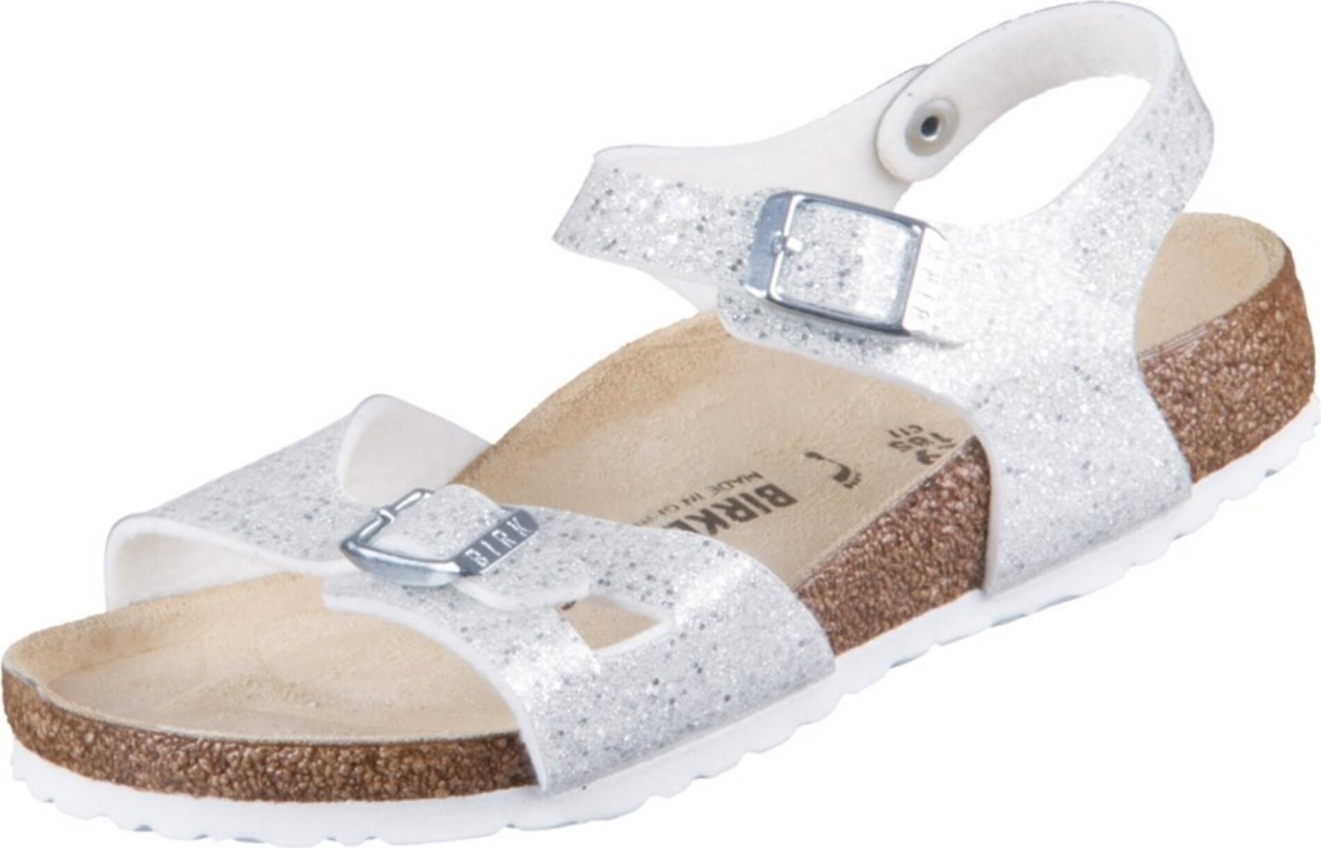 Birkenstock Rio Kid's Riemchen Birko Flor Sandale - Silber / 8.5 UK - 26 EU - 8/8.5 US 1022198