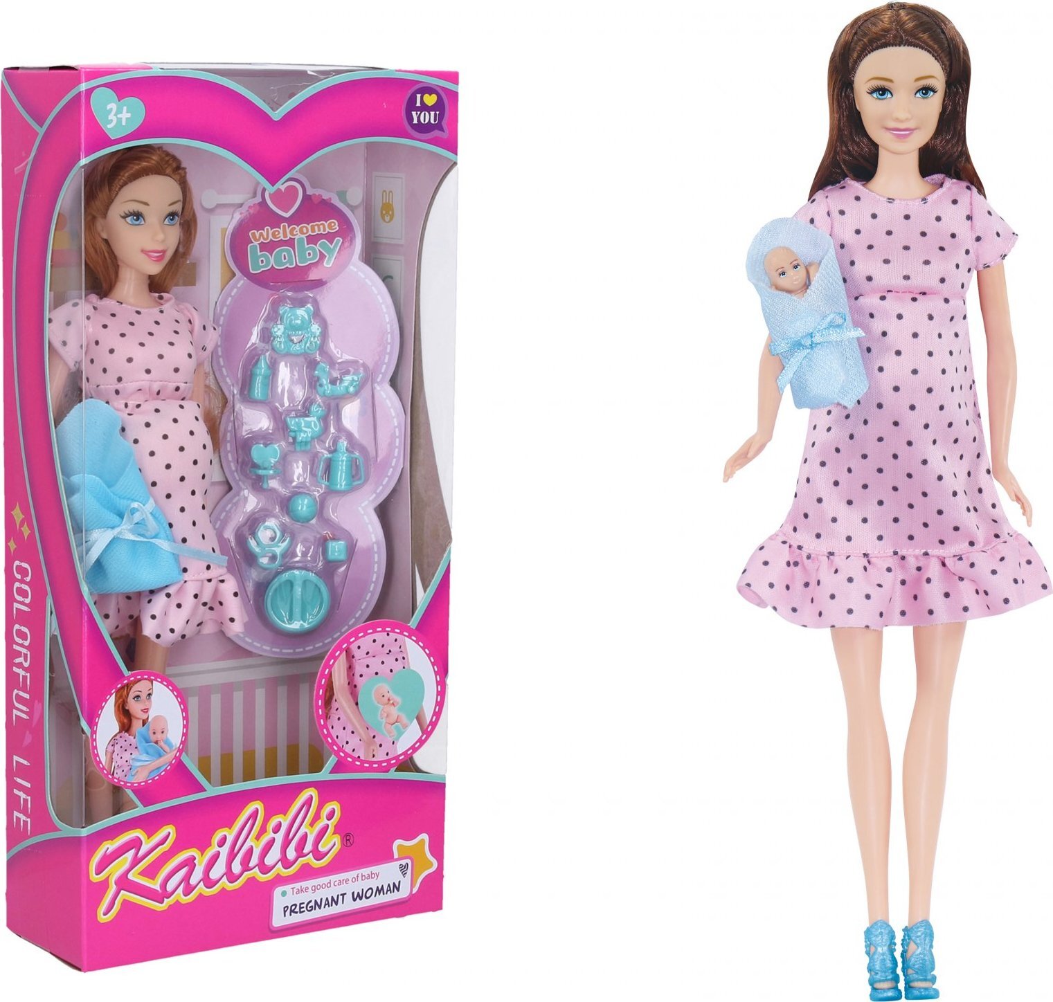 Wiky Schwangere Puppe Set 29 cm
