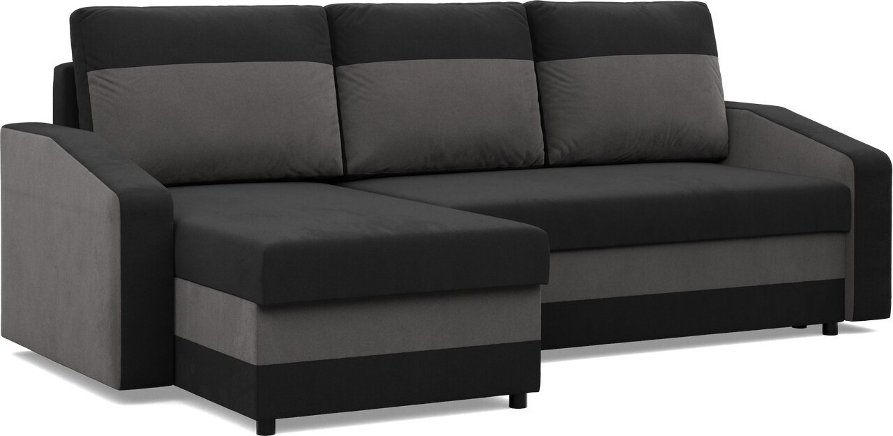 Habitat Et Jardin Ecksofa Theo - Reversibel Mit Schlaffunktion, 4 Personen, Schwarz