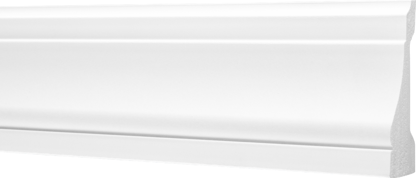 HEXIM Wandleisten aus Ecopolymer / HDPS - Stuckleisten weiß, leicht und schlagfest - (CM16 - 19x64mm) Stuck Flachleisten Friesprofile Zierprofile Stuckprofile 55920