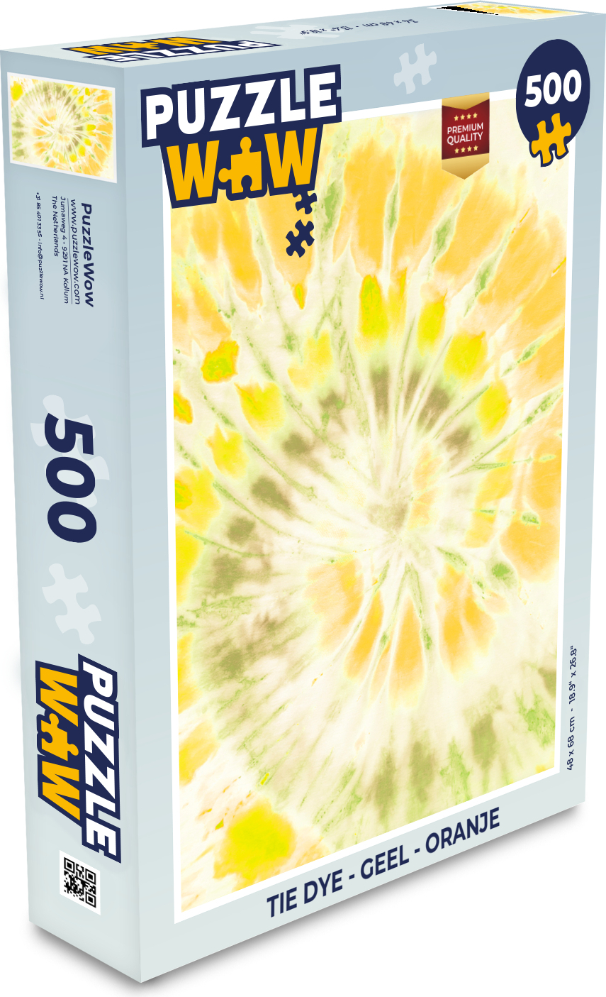 MuchoWow® Puzzle 500 Teile Krawattenfärbung - Gelb - Orange - Denken - Spiel - Toy 137|339264726