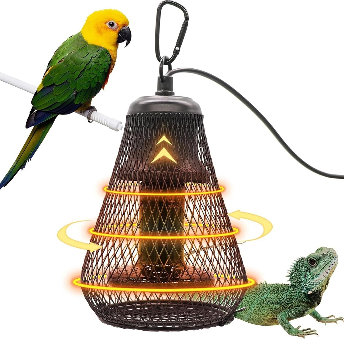 Welikera Haustier-Heizlampe, 19 x 10 cm, Verbrühschutz Huhn Ente Winter-Heizlampe KAUF-INTT-GA187-4