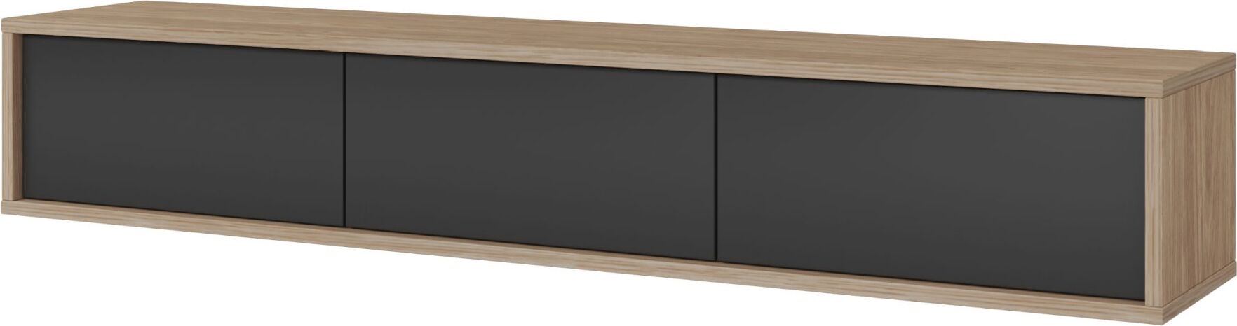 Selsey Moddern - TV-Lowboard mit Wandmontageoption, Eiche / Anthrazit, 180 cm