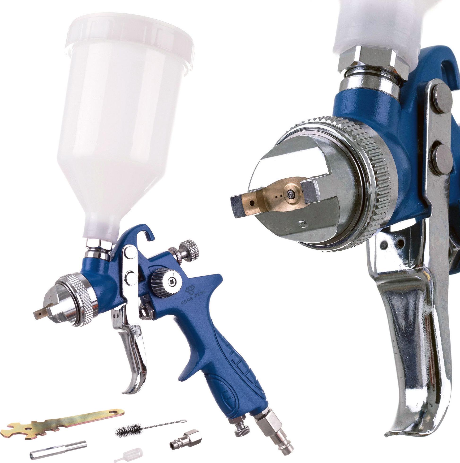 Rongpeng Farbspritzpistole mit 1,4 mm Düse und 600 ml Behälter, Hochleistungsmodell für professionelle Anwendungen