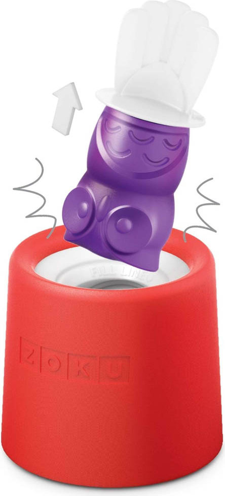 Eislutscher, Pop Maker, Eule, Polypropylen/Silikon, BPA frei, Rot - Zoku | Tier