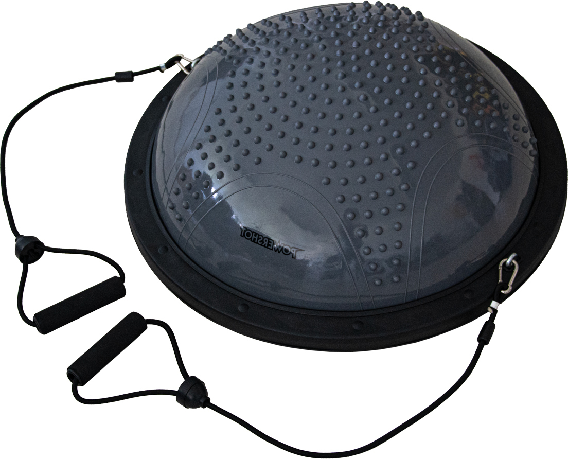 POWERSHOT Balance Trainer - Gymnastikball - Halbkugel - mit Noppen-Oberfläche und Handgriffe - Ideal als Gleichgewichtstrainer !