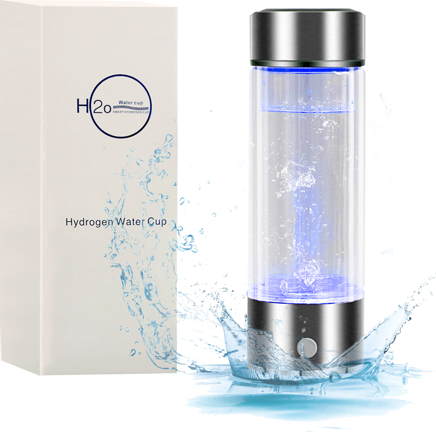 Topchances Wasserstoff-Wasserflasche, tragbare Wasserstoff-Wasser-Ionisator-Maschine, wasserstoffreiche Wasserglas-Gesundheitstasse für die Heimreise