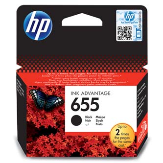 Originálny atrament HP CZ109AE, HP 655, čierny, 550s, HP Deskjet Ink Advantage 3525, 5525, 6525, 4615 e-AiO