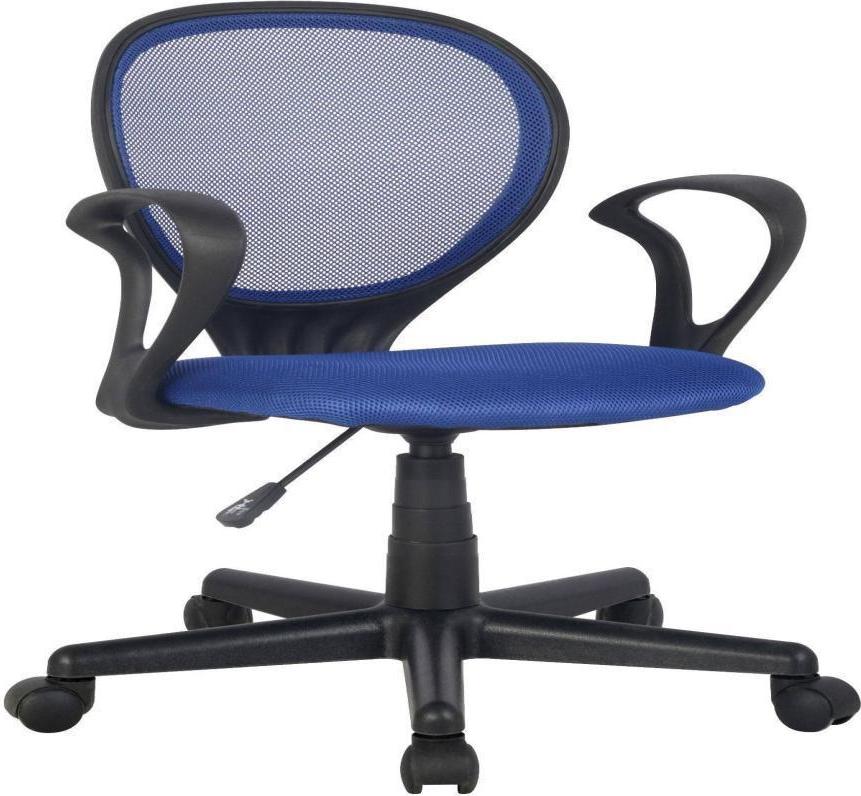 SixBros. Bürostuhl Schreibtischstuhl Blau/Schwarz H-2408F/2059