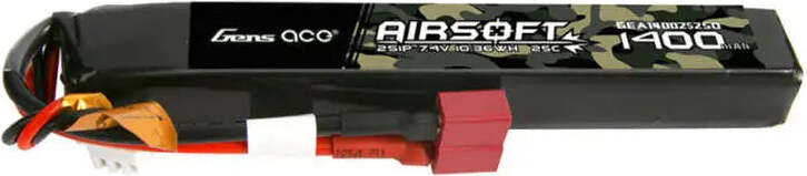 Gens Ace Battery, 25C, 1400mAh, 2S1P, 7,4V, Airsoft Gun Lipo batéria s T-konektorom