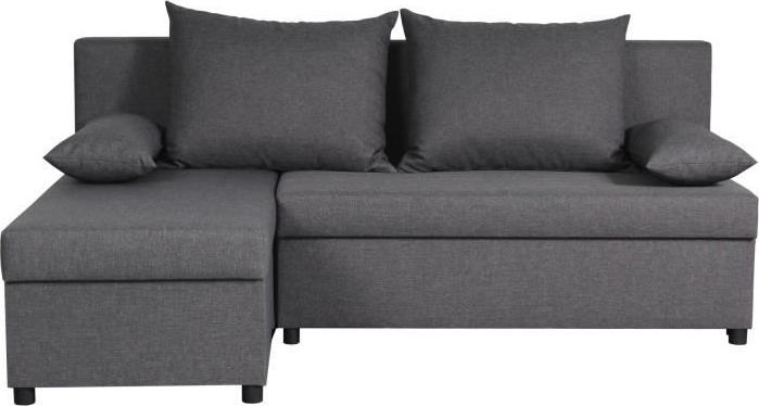Ecksofa, Réversible Grau Stoff, 192 x 143 x 79 cm, Polyester, JOSS JOSSGRISC