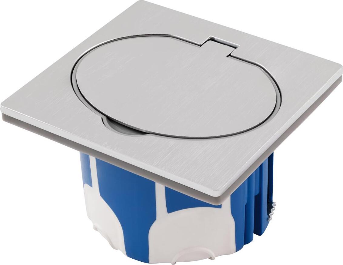 Presa A Scomparsa Da Incasso 2 Posti - Karedle - Colore Oro, Con Coperchio Ammortizzato - Per Pavimento, Tavolo, Piano Di Lavoro - 140x125 Mm, IP20 - 4