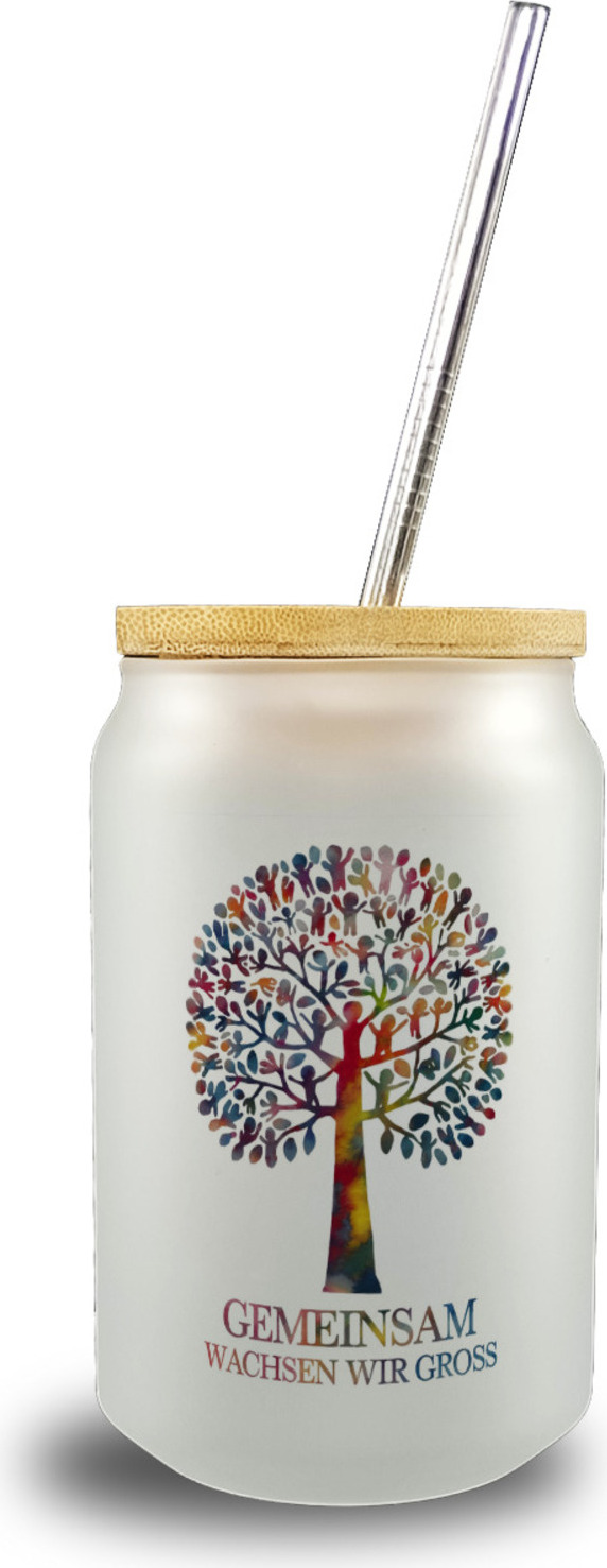 speecheese Gemeinsam wachsen, Baum aus Kindern Trinkglas mit Bambusdeckel