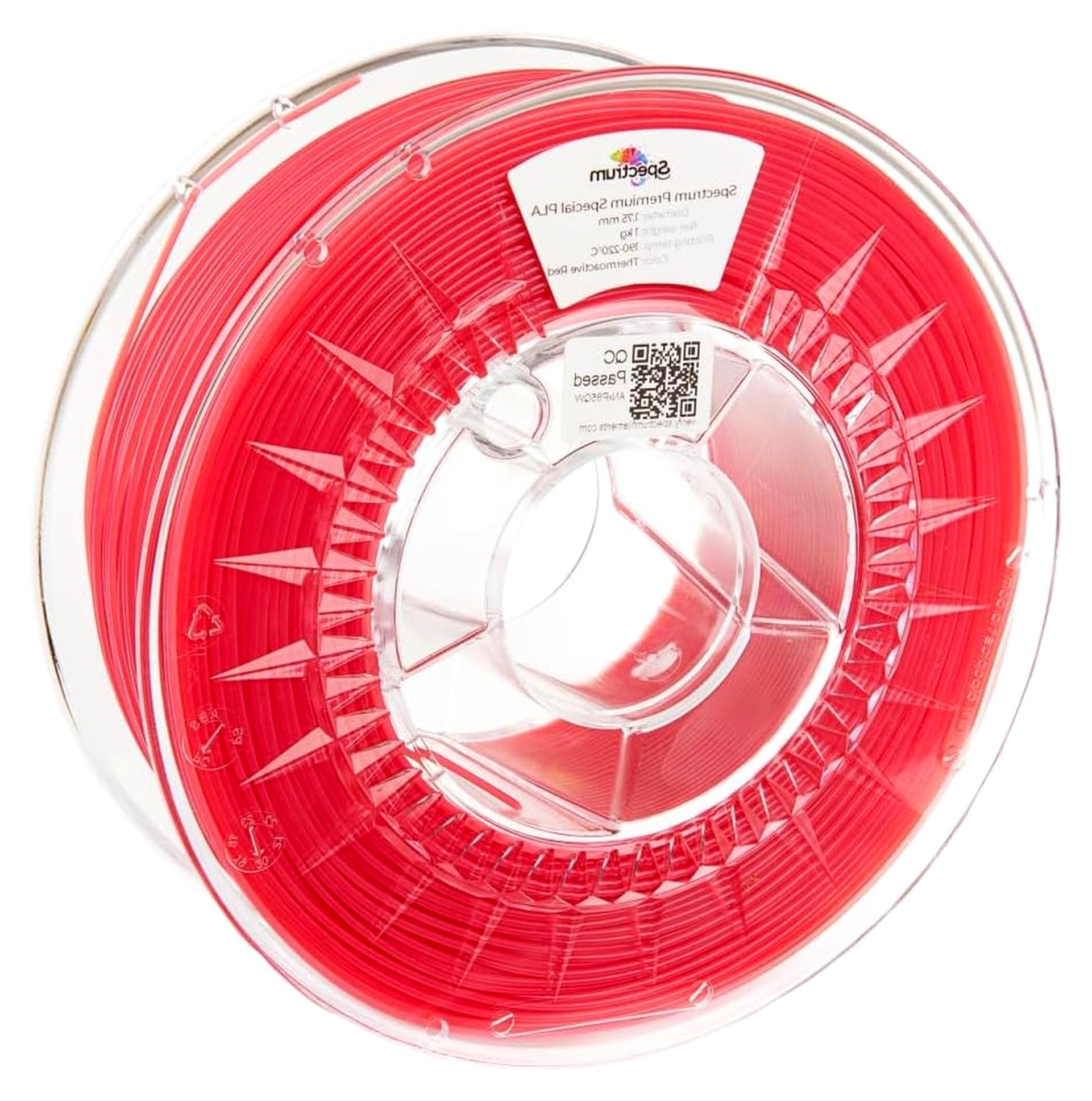 Markenlos PLA-Filament 1,75 mm, THERMO RED, 1 kg Spule, 3D-Druckmaterialien