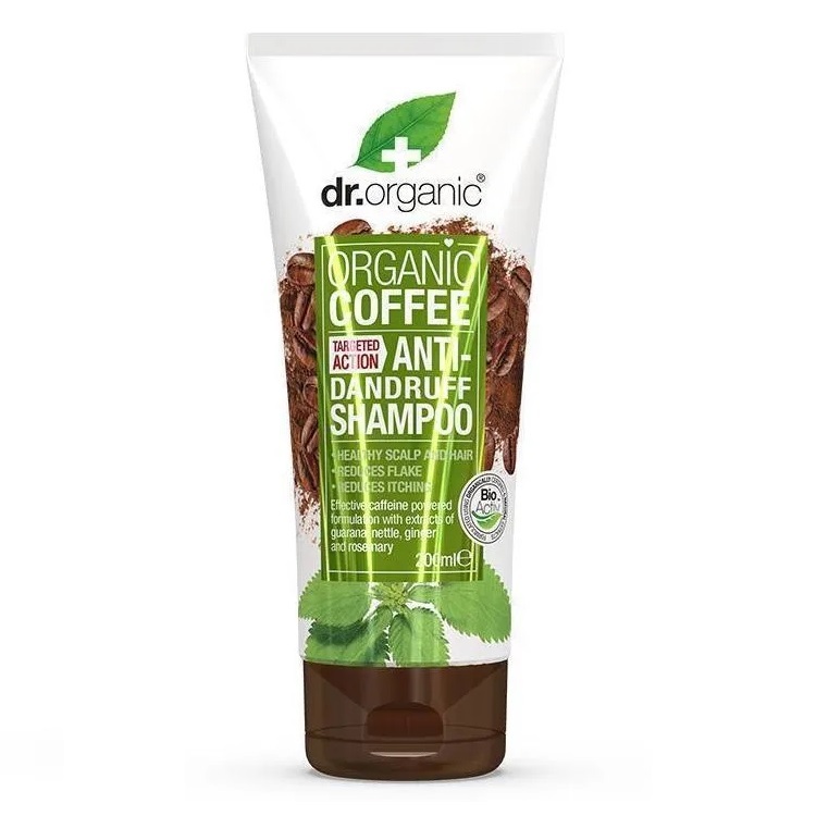 dr. beckmann Dr Organic Coffee Anti Dandruff Shampoo Natural Vegan Cruelty Free Paraben & SLS Free Eco Friendly Recyclable Packaging 200ml 76863-169468