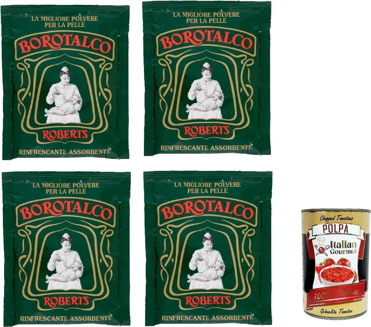 BOROTALCO ROBERTS Körperpuder 4x 100g Talkumpuder body powder talkum Nachfuell + Italian Gourmet polpa 400g OL-OOEJ-E9F8