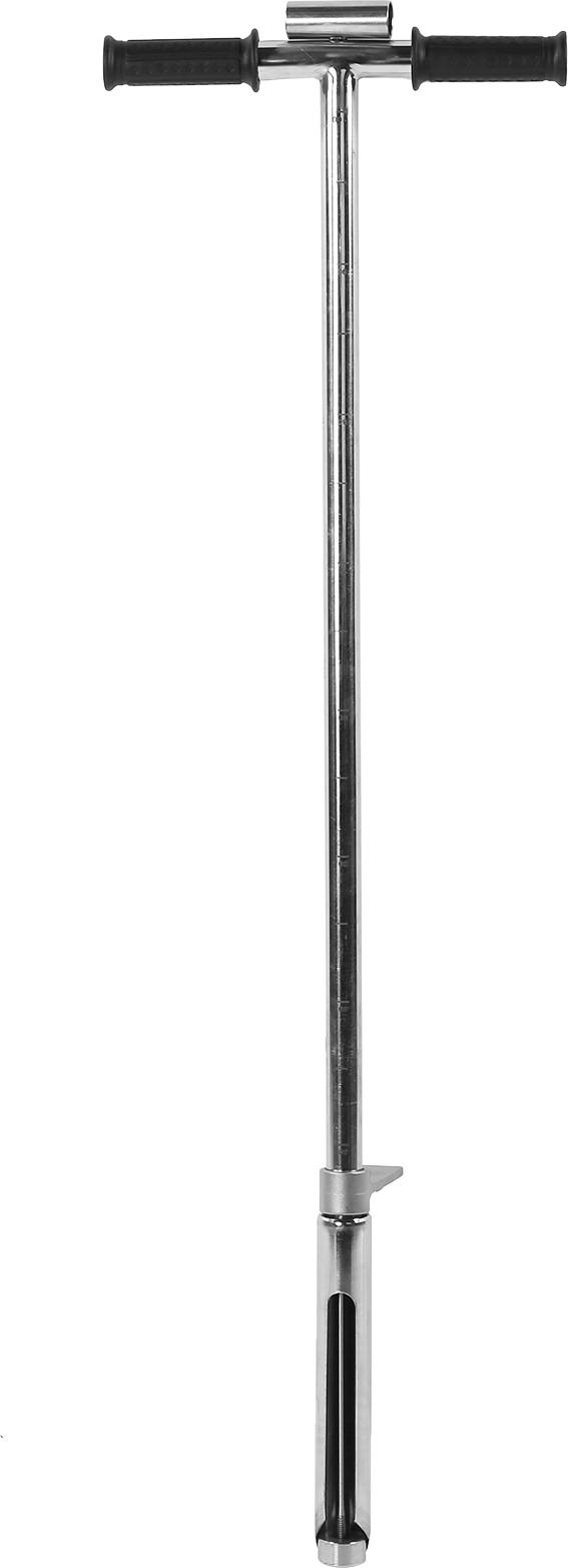 TWO TREES Bodenprobenentnahmesonde, 105 cm lang, 38 mm öffnung, Edelstahl, mit Fußpedal