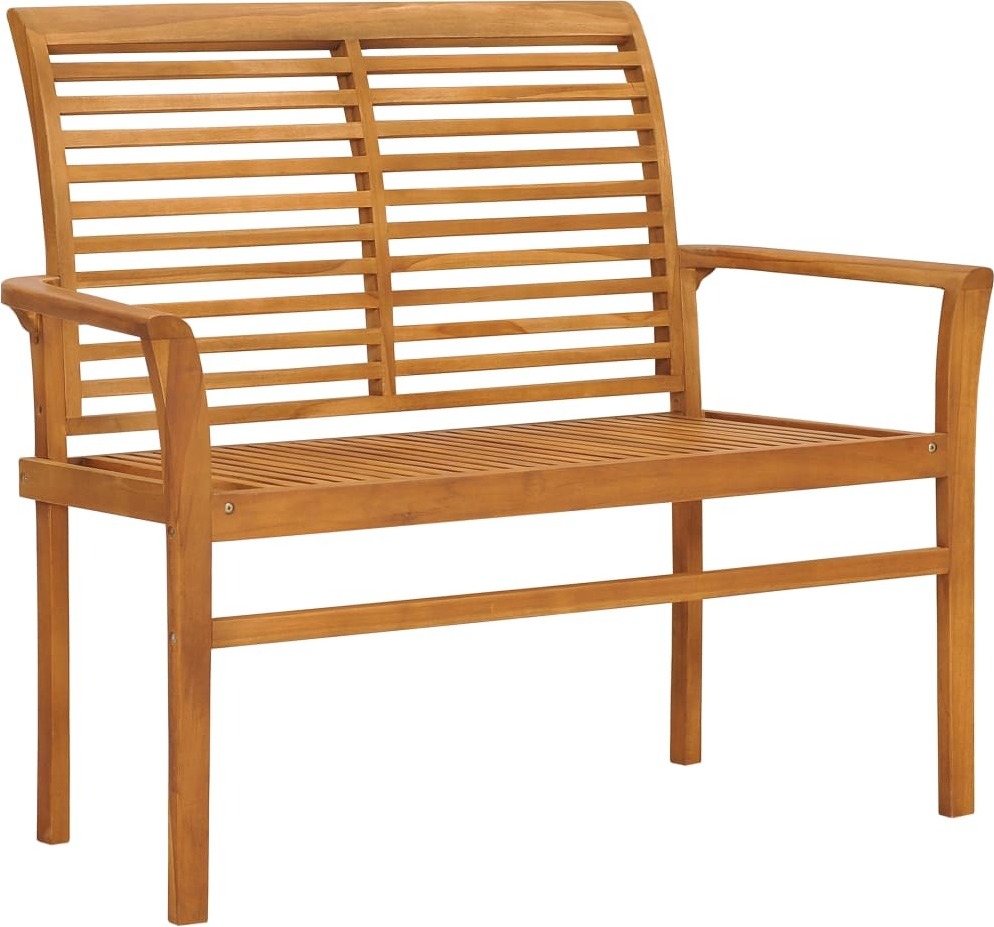 Gartenbank 112 cm Massivholz Teak