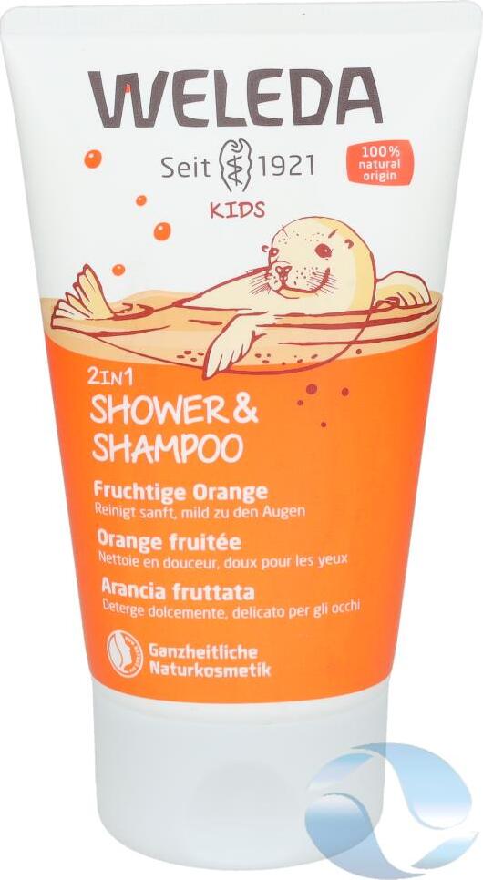 Weleda baby Kinder Duschgel & Shampoo 2in1 Fruchtige Orange, 150 ml 12387381