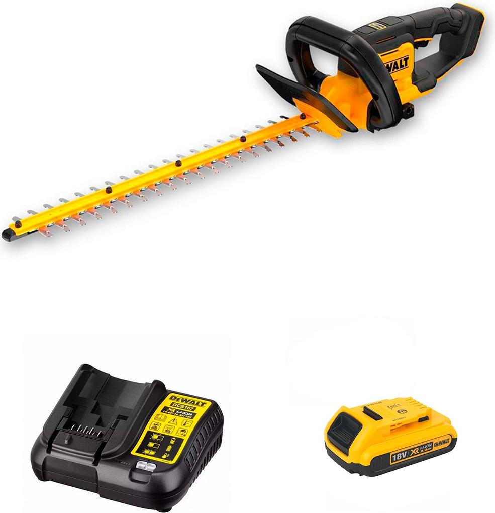 Heckenschere DeWALT DCMHT562D1 (1 x 2,0 Ah + DCB107)