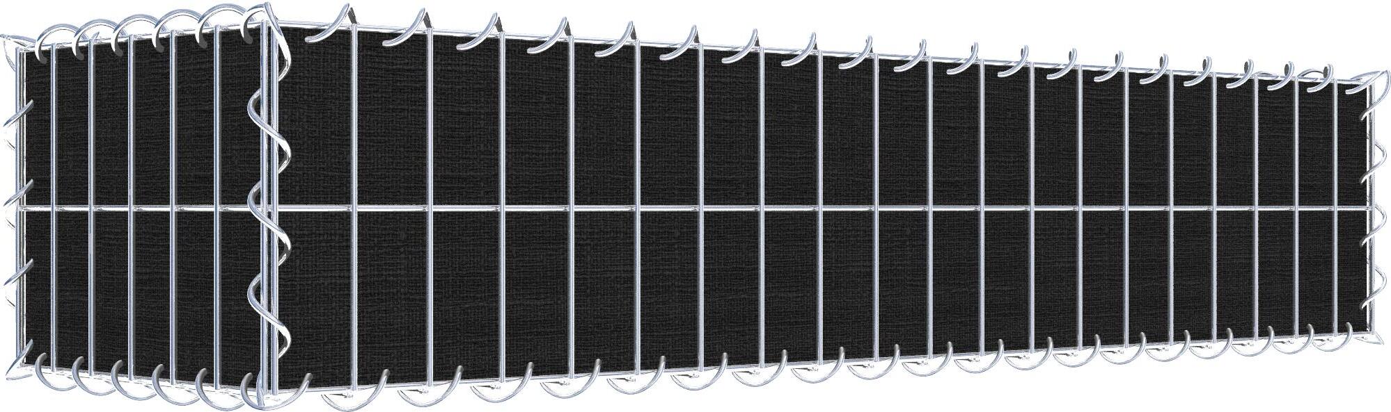 Gabiona Begrünte Gabione mit Vlies 100 cm x 20 cm x 30 cm (L x H x T), Maschenweite 5 cm x 10 cm, Spirale