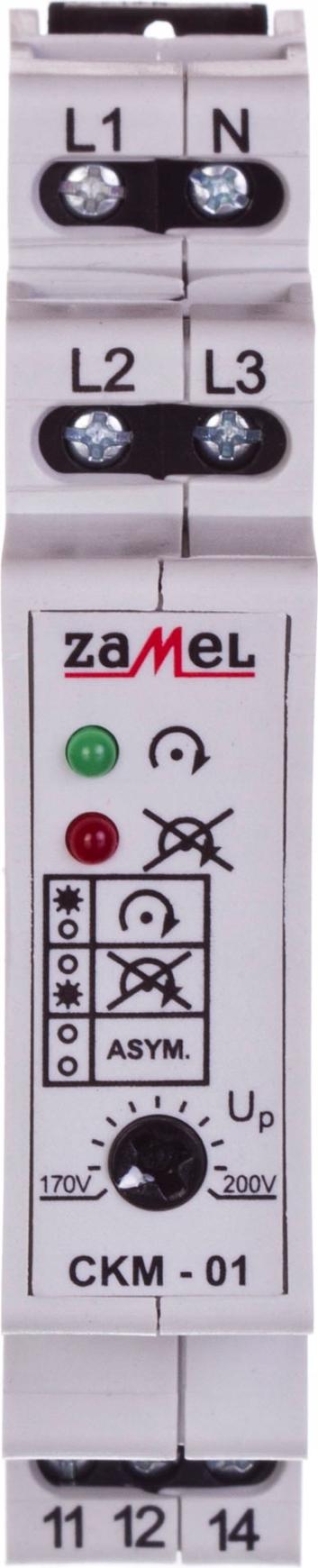 Zamel Phasenfolgesensor Phasenfolge-, Verlust- und Asymmetrierelais CKM-01