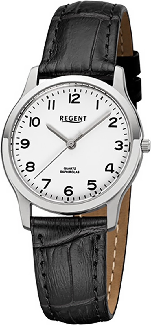 Regent Leather Ladies Watch F-1073 Quartz Watch Strap Black D2URF1073