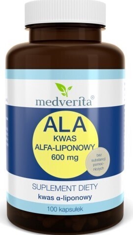 Medverita ALA 600 mg – 100 Kapseln – Alpha-Liponsäure Supplement